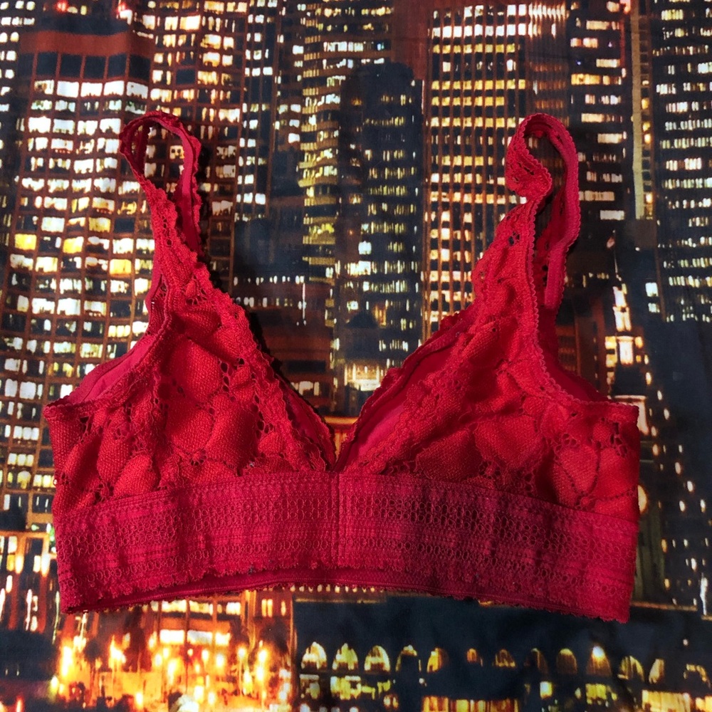American Eagle Outfitters Red Lace Bralette